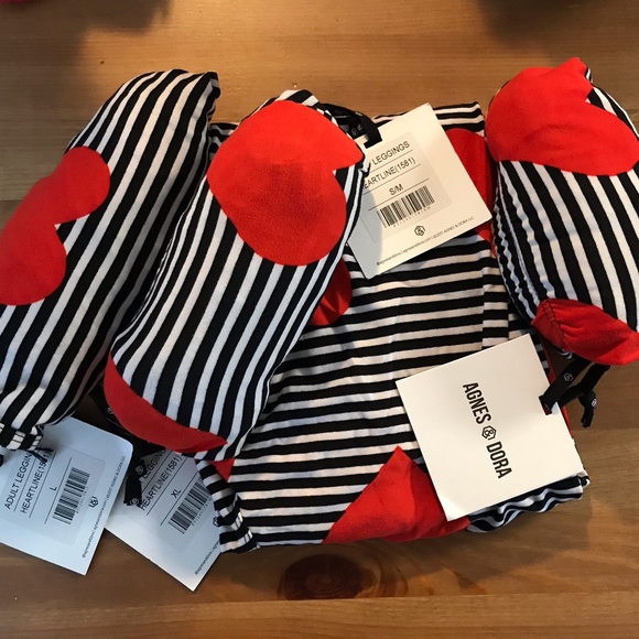 A & D Valentine HEART leggings - Picture 1 of 1